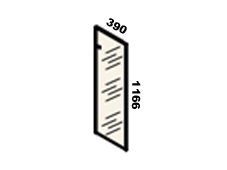 Дверь стеклянная тонир. в раме RD-04.1